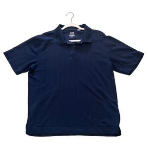 Cutter & Buck Polo Men’s Size Large Black CB Dry Tec Luxe Comfortable Golf Shirt